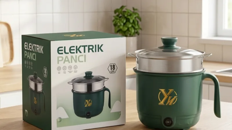 Multi-Functional Non-Stick Electric Mini Cooking Pot (18cm)