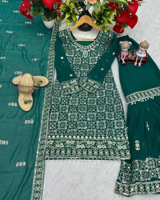 পাকিস্তানি ইন্সপায়ার গারারা সেট পার্টি কালেকশন।